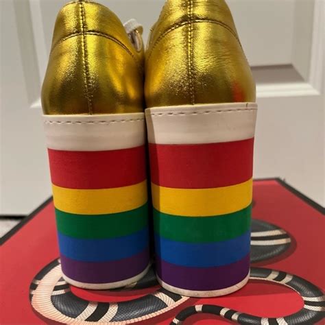 Gucci peggy rainbow shoes